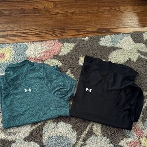 Under Armour Teal and Black Workout Ensemble